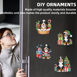 6PCS 2D Flat DIY Diamond Art Refrigerator Magnet Sticker for Home Kitchen Decor