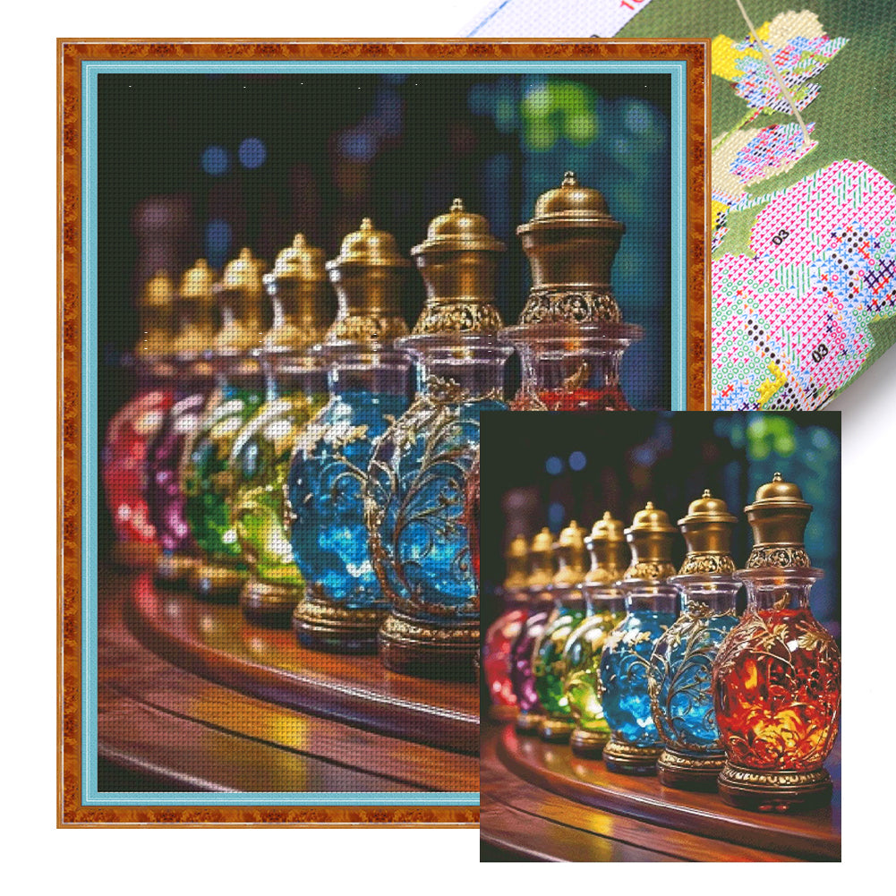 Magic Perfume Bottle - 75*90CM 14CT Stamped Cross Stitch(Fairy Brand)