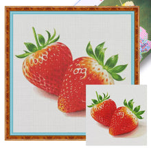 Load image into Gallery viewer, Food Series-Two Strawberries - 50*50CM 14CT Stamped Cross Stitch(Fairy Brand)
