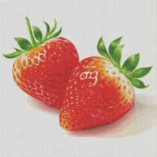 Load image into Gallery viewer, Food Series-Two Strawberries - 50*50CM 14CT Stamped Cross Stitch(Fairy Brand)

