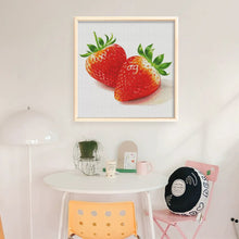 Load image into Gallery viewer, Food Series-Two Strawberries - 50*50CM 14CT Stamped Cross Stitch(Fairy Brand)
