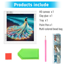 Load image into Gallery viewer, Girl With A Beautiful Skirt 30*30CM(Canvas) Partial Special Shaped Drill Diamond Painting
