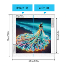 Load image into Gallery viewer, Girl With A Beautiful Skirt 30*30CM(Canvas) Partial Special Shaped Drill Diamond Painting
