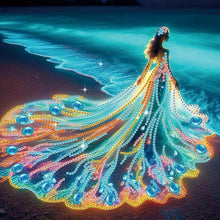 Load image into Gallery viewer, Girl With A Beautiful Skirt 30*30CM(Canvas) Partial Special Shaped Drill Diamond Painting
