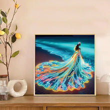 Load image into Gallery viewer, Girl With A Beautiful Skirt 30*30CM(Canvas) Partial Special Shaped Drill Diamond Painting
