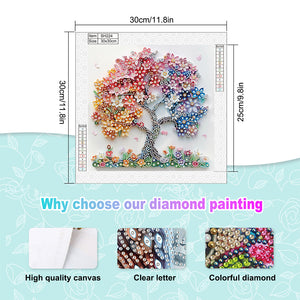 Quilling Tree Of Life 30*30CM(Canvas) Partial Special Shaped Drill Diamond Painting