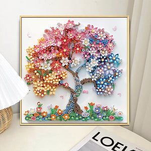 Quilling Tree Of Life 30*30CM(Canvas) Partial Special Shaped Drill Diamond Painting