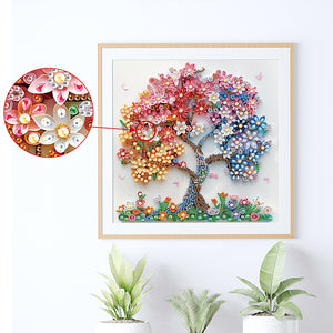 Quilling Tree Of Life 30*30CM(Canvas) Partial Special Shaped Drill Diamond Painting