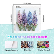 Load image into Gallery viewer, Quilling Lavender 30*30CM(Canvas) Partial Special Shaped Drill Diamond Painting
