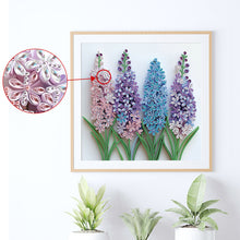 Load image into Gallery viewer, Quilling Lavender 30*30CM(Canvas) Partial Special Shaped Drill Diamond Painting
