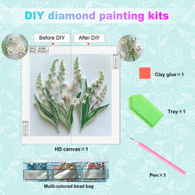 Load image into Gallery viewer, Quilling Lily Of The Valley 30*30CM(Canvas) Partial Special Shaped Drill Diamond Painting
