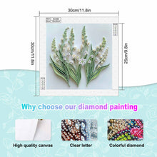 Load image into Gallery viewer, Quilling Lily Of The Valley 30*30CM(Canvas) Partial Special Shaped Drill Diamond Painting

