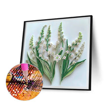 Load image into Gallery viewer, Quilling Lily Of The Valley 30*30CM(Canvas) Partial Special Shaped Drill Diamond Painting
