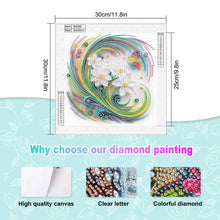 Load image into Gallery viewer, Quilling Frangipani 30*30CM(Canvas) Partial Special Shaped Drill Diamond Painting
