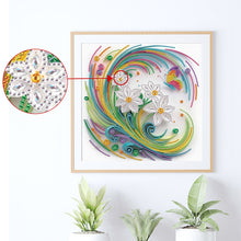 Load image into Gallery viewer, Quilling Frangipani 30*30CM(Canvas) Partial Special Shaped Drill Diamond Painting

