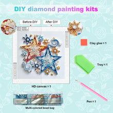 Load image into Gallery viewer, Quilling Five-Pointed Star 30*30CM(Canvas) Partial Special Shaped Drill Diamond Painting
