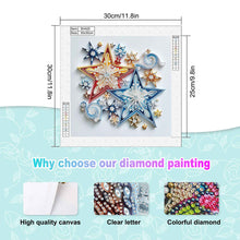 Load image into Gallery viewer, Quilling Five-Pointed Star 30*30CM(Canvas) Partial Special Shaped Drill Diamond Painting
