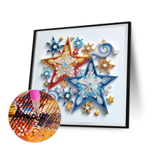 Load image into Gallery viewer, Quilling Five-Pointed Star 30*30CM(Canvas) Partial Special Shaped Drill Diamond Painting

