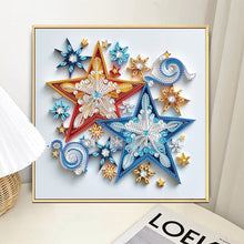 Load image into Gallery viewer, Quilling Five-Pointed Star 30*30CM(Canvas) Partial Special Shaped Drill Diamond Painting
