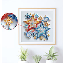Load image into Gallery viewer, Quilling Five-Pointed Star 30*30CM(Canvas) Partial Special Shaped Drill Diamond Painting
