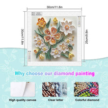 Load image into Gallery viewer, Quilling Flowers And Plants 30*30CM(Canvas) Partial Special Shaped Drill Diamond Painting
