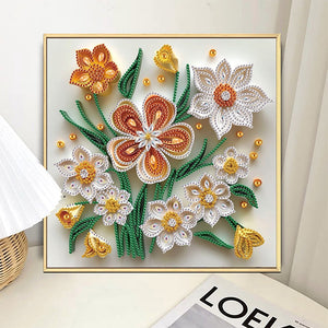 Quilling Flowers And Plants 30*30CM(Canvas) Partial Special Shaped Drill Diamond Painting