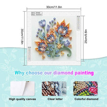 Load image into Gallery viewer, Quilling Flowers And Plants 30*30CM(Canvas) Partial Special Shaped Drill Diamond Painting

