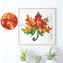 Load image into Gallery viewer, Quilling Maple Leaf 30*30CM(Canvas) Partial Special Shaped Drill Diamond Painting
