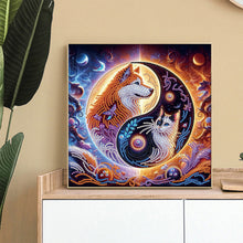 Load image into Gallery viewer, Tai Chi Bagua Cats And Dogs 30*30CM(Canvas) Partial Special Shaped Drill Diamond Painting
