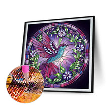 Load image into Gallery viewer, Purple Hummingbird 30*30CM(Canvas) Partial Special Shaped Drill Diamond Painting
