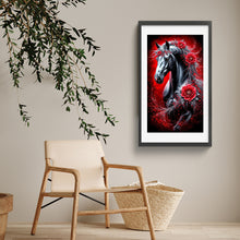 Load image into Gallery viewer, Horse And Red Rose 40*70CM(Canvas) Full Round Drill Diamond Painting
