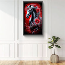 Load image into Gallery viewer, Horse And Red Rose 40*70CM(Canvas) Full Round Drill Diamond Painting
