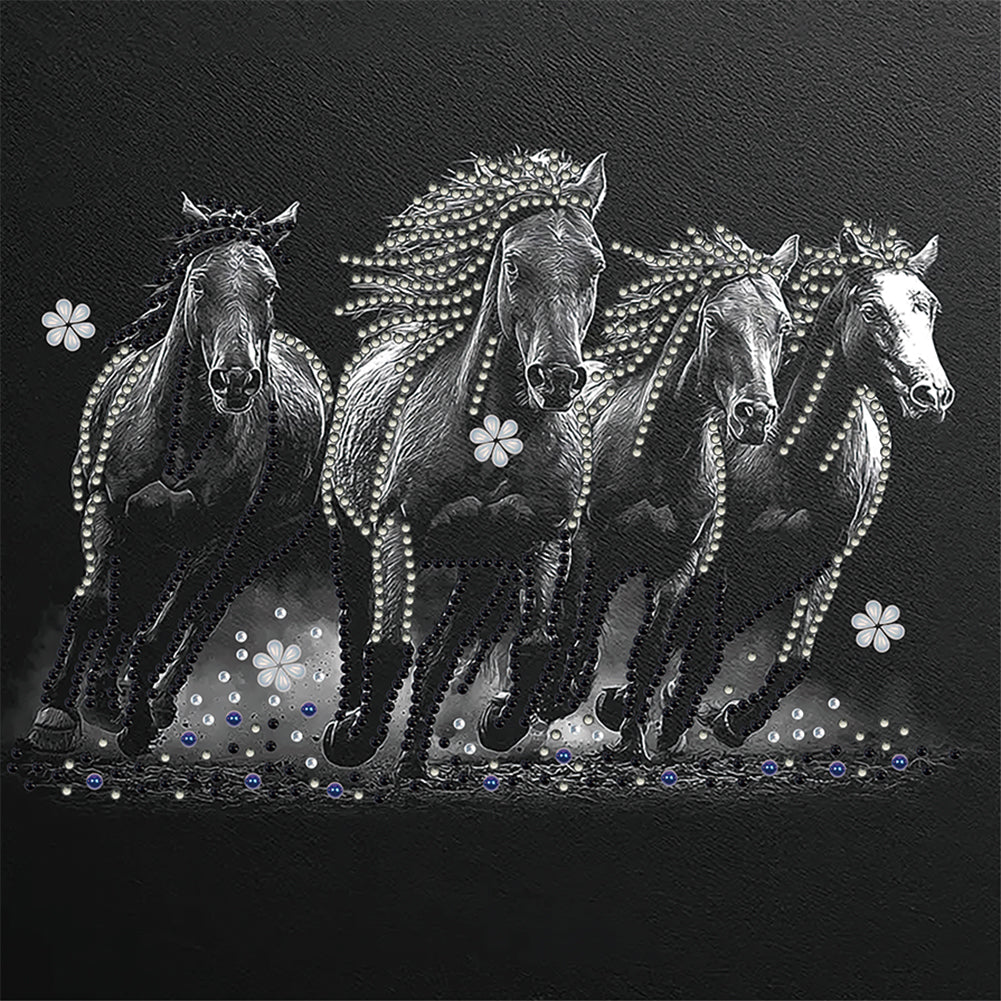 Horse 30*30CM(Canvas) Partial Special Shaped Drill Diamond Painting
