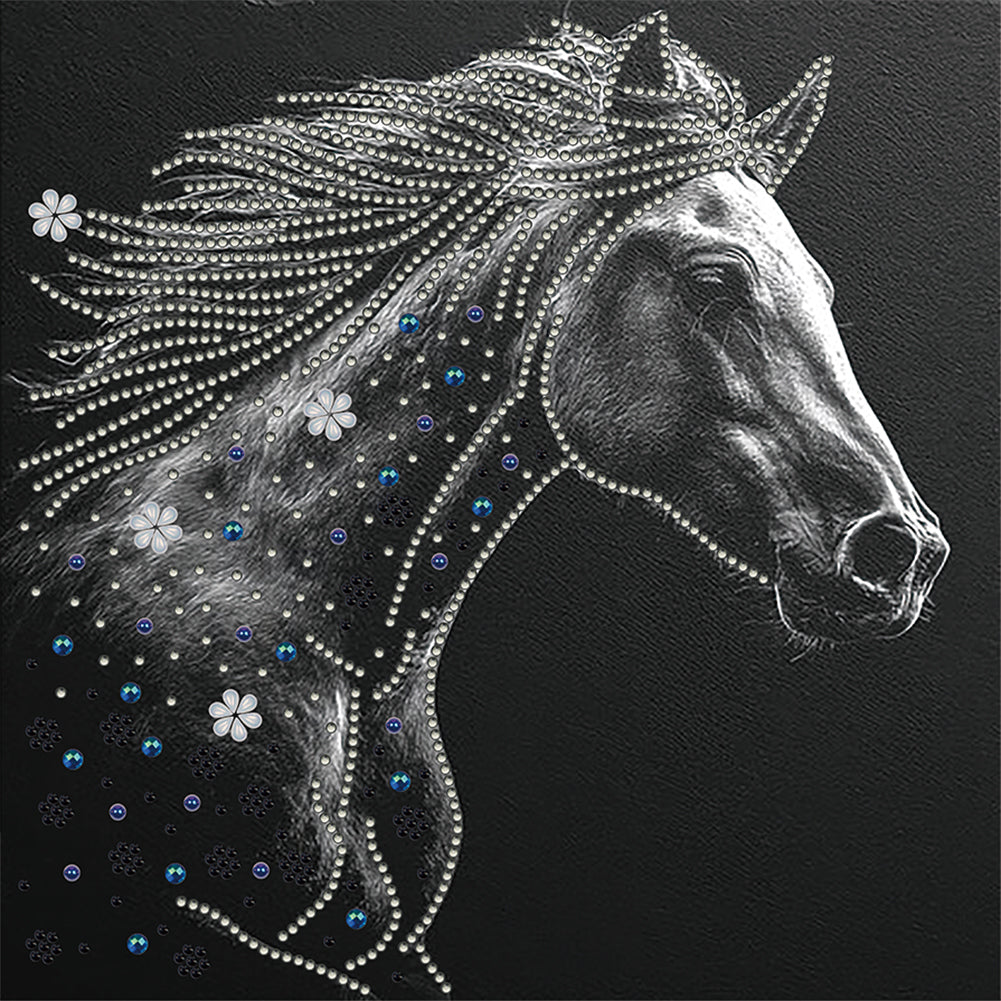 Horse 30*30CM(Canvas) Partial Special Shaped Drill Diamond Painting