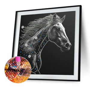 Horse 30*30CM(Canvas) Partial Special Shaped Drill Diamond Painting