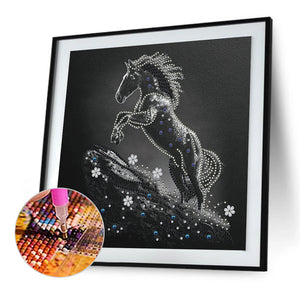 Horse 30*30CM(Canvas) Partial Special Shaped Drill Diamond Painting