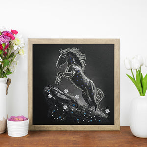 Horse 30*30CM(Canvas) Partial Special Shaped Drill Diamond Painting