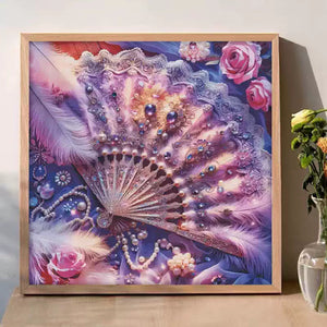 Feather Fan - 75*75CM 11CT Stamped Cross Stitch(Mona Lisa Brand)