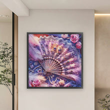 Load image into Gallery viewer, Feather Fan - 75*75CM 11CT Stamped Cross Stitch(Mona Lisa Brand)

