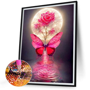 Moon Butterfly 30*40CM(Canvas) Full Round Drill Diamond Painting