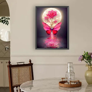 Moon Butterfly 30*40CM(Canvas) Full Round Drill Diamond Painting