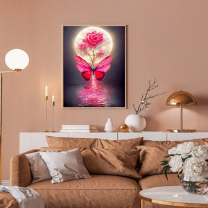 Moon Butterfly 30*40CM(Canvas) Full Round Drill Diamond Painting