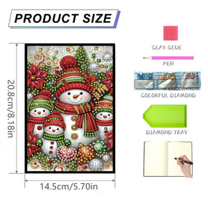 50-Page A5 Size Diamond Painting Notebook for Adults Beginners Holiday Birthday
