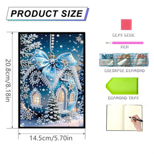 50-Page A5 Size Diamond Painting Notebook for Adults Beginners Holiday Birthday