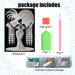 50-Page A5 Size Diamond Painting Notebook for Adults Beginners Holiday Birthday