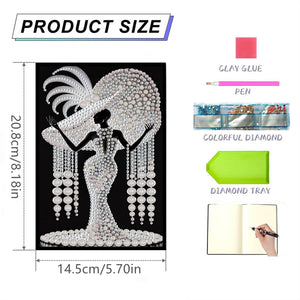 50-Page A5 Size Diamond Painting Notebook for Adults Beginners Holiday Birthday