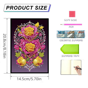 50-Page A5 Size Diamond Painting Notebook for Adults Beginners Holiday Birthday