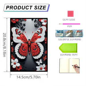 50-Page A5 Size Diamond Painting Notebook for Adults Beginners Holiday Birthday