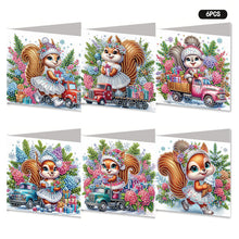 Load image into Gallery viewer, 6PCS DIY Diamond Art Greeting Cards Xmas Designs for Festivals and Celebrations
