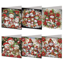 Load image into Gallery viewer, 6PCS DIY Diamond Art Greeting Cards Xmas Designs for Festivals and Celebrations
